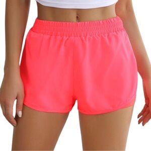SHEIN Neon Pink Athletic Tulip Hem Shorts Size Small